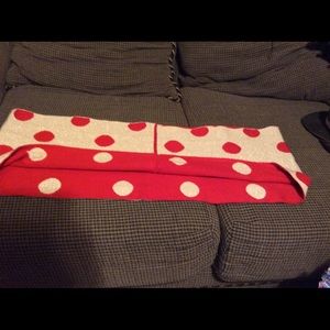 Kensie red & gold glitter infinity scarf